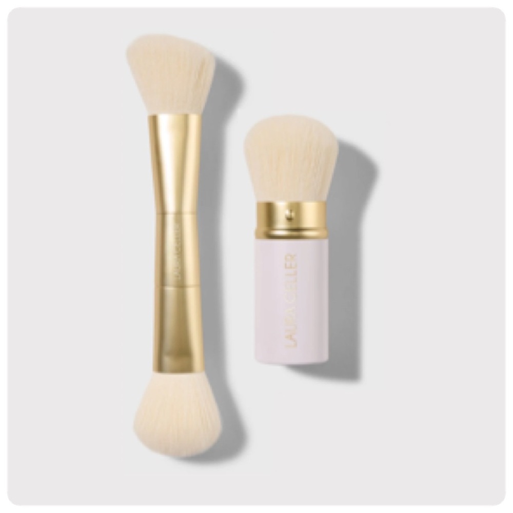 LAURA GELLER LIMITED EDITION FACE IT ALL 2 PIECE FACE BRUSH SET